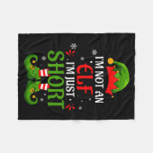 Couverture Polaire I'm Not An Elf I'm Just Short Merry Christmas Elf  (Devant (Horizontal))