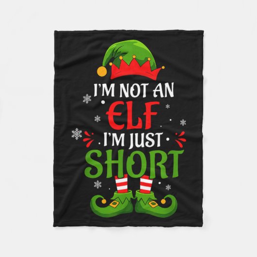 Couverture Polaire I'm Not An Elf I'm Just Short Merry Christmas Elf  (Devant)