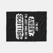 Couverture Polaire I'm Not Angry I'm Just Smiling In Scottish Dad Fun (Devant (Horizontal))