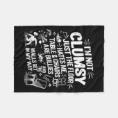 Couverture Polaire I'm Not Clumsy Funny Retro Saying Quote  (Devant (Horizontal))