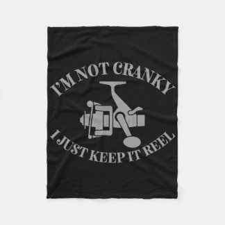 Couverture Polaire I'm Not Cranky I Just Keep It Reel Funny Fishing A