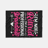 Couverture Polaire I'm Not Retired I'm A Professional Grandma For Mot (Devant (Horizontal))