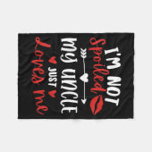 Couverture Polaire I'm Not Siled My Uncle Loves Me Nephew Niece Match (Devant (Horizontal))