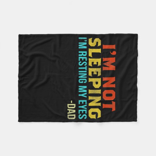 Couverture Polaire I'm Not Sleeping I'm Resting My Eyes Grandpa (Devant (Horizontal))