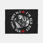 Couverture Polaire I'm Old But I'm Like Cool Old Funny Monkey (on Bac (Devant (Horizontal))