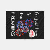 Couverture Polaire I'm Only Here For The Fireworks. Happy New Year. (Devant (Horizontal))