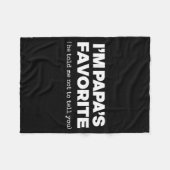 Couverture Polaire I'm Papa's Favorite Funny Papas Son Daughter (Devant (Horizontal))
