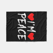 Couverture Polaire I'm Peace Funny Couples Tee Valentine's Day Couple (Devant (Horizontal))
