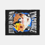 Couverture Polaire Im Pibble Wash My Belly Frenchie Bulldog (Devant (Horizontal))