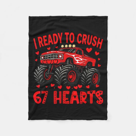 Couverture Polaire I'm Ready To Crush 67 Hearts Monster Truck 6 7 Val (Devant)