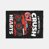 Couverture Polaire I'm Ready To Crush 67 Hearts Truck Valentines Day  (Devant (Horizontal))
