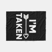Couverture Polaire Im Taken Relationship Love Couple Valentines  (Devant (Horizontal))