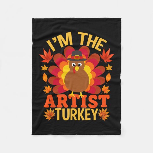 Couverture Polaire I'm The Artist Turkey Funny Fall Automne Thanksgiv (Devant)