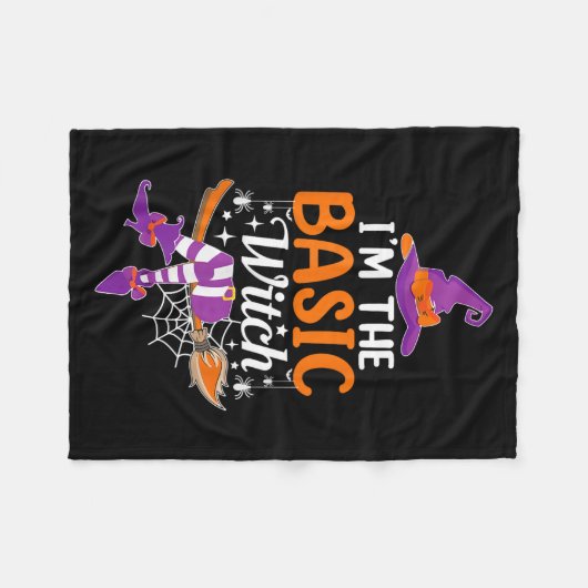 Couverture Polaire Im The Basic Witch Funny Halloween Family Matching (Devant (Horizontal))