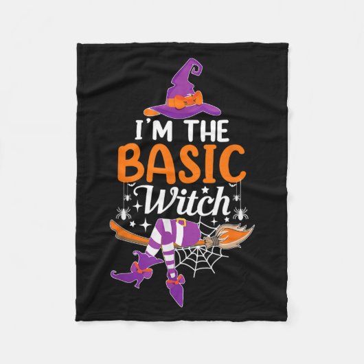 Couverture Polaire Im The Basic Witch Funny Halloween Family Matching (Devant)