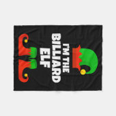 Couverture Polaire I'm The Billiard Elf Family Pajama Christmas Funny (Devant (Horizontal))