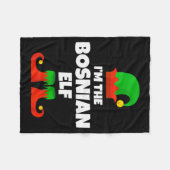 Couverture Polaire I'm The Bosnian Elf Family Pajama Christmas Funny (Devant (Horizontal))