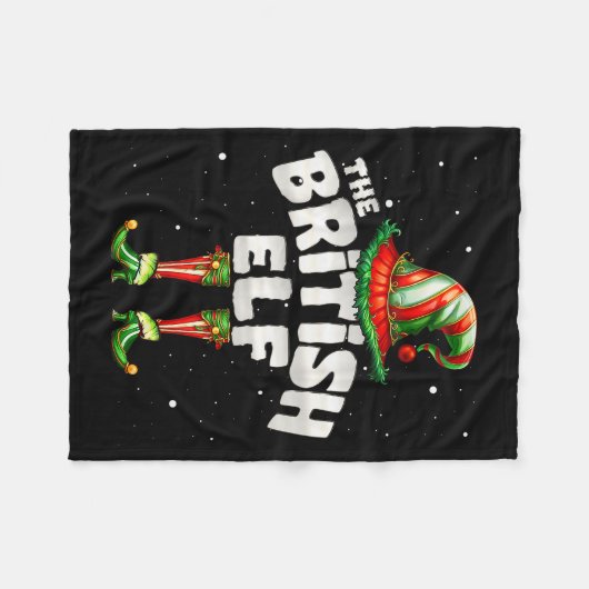 Couverture Polaire I'm The British Elf Family Matching Group Christma (Devant (Horizontal))