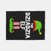 Couverture Polaire I'm The Dziadzia Elf Christmas Family Pajama Funny (Devant (Horizontal))
