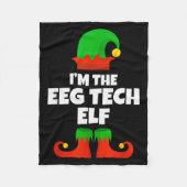 Couverture Polaire I'm The Eeg Tech Elf Family Pajama Christmas Funny (Devant)