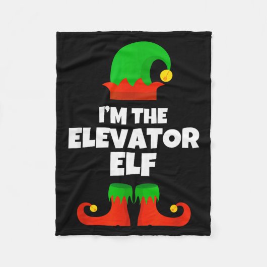 Couverture Polaire I'm The Elevator Elf Family Pajama Christmas Funny (Devant)