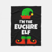 Couverture Polaire I'm The Euchre Elf Family Pajama Christmas Funny P (Devant)