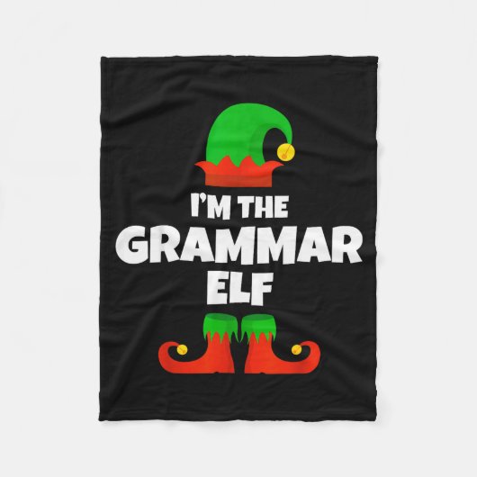 Couverture Polaire I'm The Grammar Elf Family Pajama Christmas Englie (Devant)