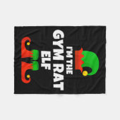 Couverture Polaire I'm The Gym Rat Elf Family Pajama Christmas Fitnes (Devant (Horizontal))