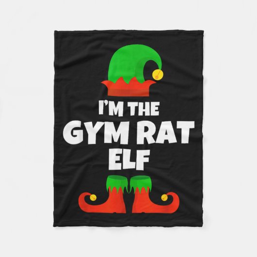 Couverture Polaire I'm The Gym Rat Elf Family Pajama Christmas Fitnes (Devant)