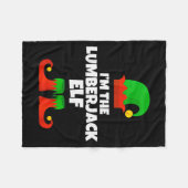 Couverture Polaire I'm The Lumberjack Elf Family Pajama Christmas Fun (Devant (Horizontal))