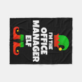 Couverture Polaire I'm The Office Manager Elf Family Pajama Christmas (Devant (Horizontal))