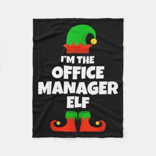 Couverture Polaire I'm The Office Manager Elf Family Pajama Christmas (Devant)