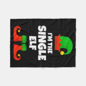 Couverture Polaire I'm The Single Elf Family Pajama Christmas Funny  (Devant (Horizontal))