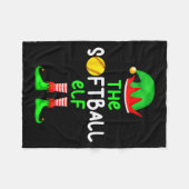 Couverture Polaire I'm The Softball Elf Christmas Family Matching Paj (Devant (Horizontal))