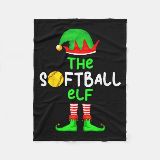 Couverture Polaire I'm The Softball Elf Christmas Family Matching Paj (Devant)