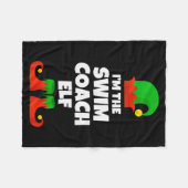 Couverture Polaire I'm The Swim Coach Elf Family Pajama Christmas Fun (Devant (Horizontal))