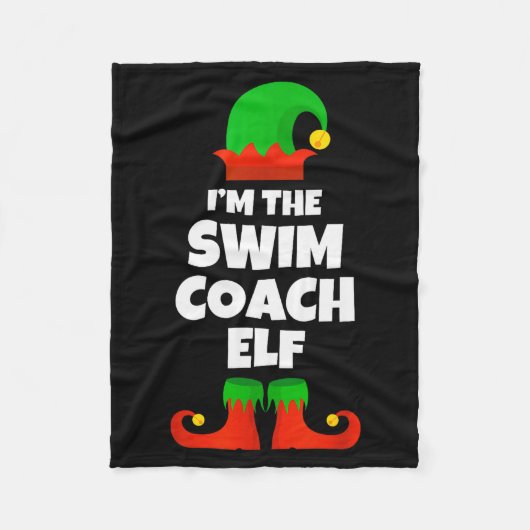 Couverture Polaire I'm The Swim Coach Elf Family Pajama Christmas Fun (Devant)