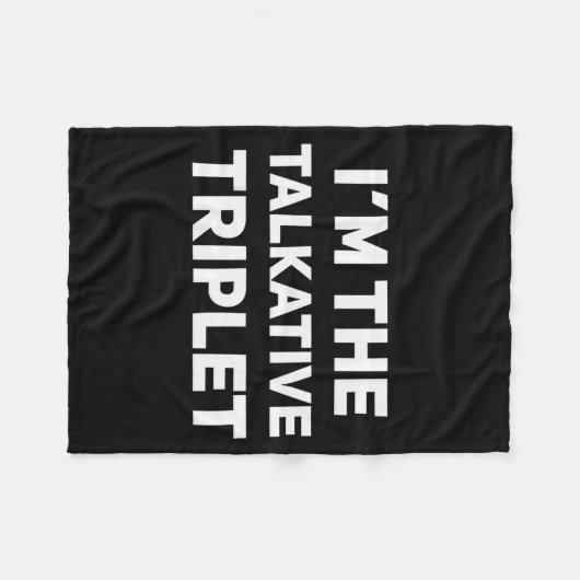 Couverture Polaire I'm The Talkative Triplet Funny Matching Triplets (Devant (Horizontal))