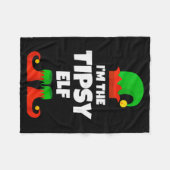 Couverture Polaire I'm The Tipsy Elf Family Pajama Christmas Funny  (Devant (Horizontal))