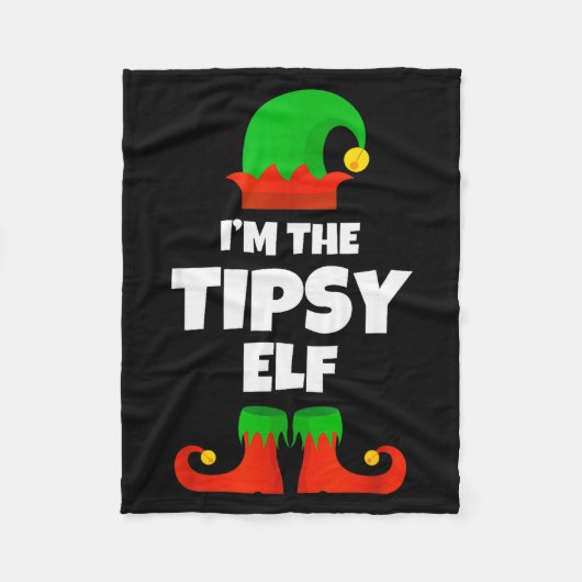 Couverture Polaire I'm The Tipsy Elf Family Pajama Christmas Funny  (Devant)