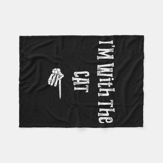 Couverture Polaire I'm With Cat Halloween Costume Funny Couples Match (Devant (Horizontal))