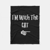 Couverture Polaire I'm With Cat Halloween Costume Funny Couples Match (Devant)