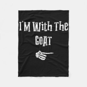 Couverture Polaire I'm With Goat Halloween Costume Funny
