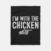 Couverture Polaire I'm With The Chicken Easy Costume Halloween Couple (Devant)