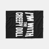 Couverture Polaire I'm With The Creepy Doll Funny Matching Halloween  (Devant (Horizontal))