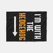 Couverture Polaire I'm With The Hedgehog Costume Funny Halloween Coup (Devant (Horizontal))