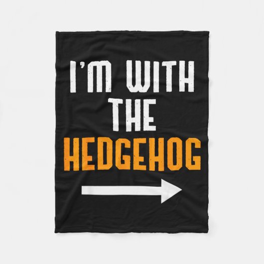 Couverture Polaire I'm With The Hedgehog Costume Funny Halloween Coup (Devant)
