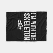 Couverture Polaire I'm With The Skeleton Easy Costume Halloween Coupl (Devant (Horizontal))