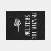 Couverture Polaire I'm With The Skeleton Matching Couple Costume Hall (Devant (Horizontal))