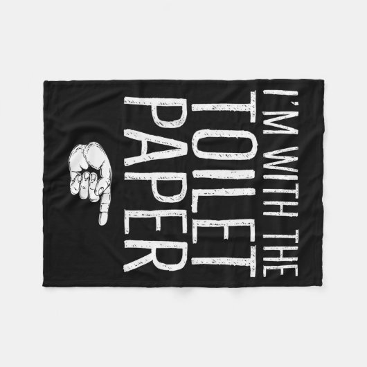 Couverture Polaire I'm With The Toilet Paper Matching Costume Hallowe (Devant (Horizontal))